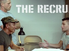 Watch these army jocks habituate a freshrecruit be proper of a wild bareback triple